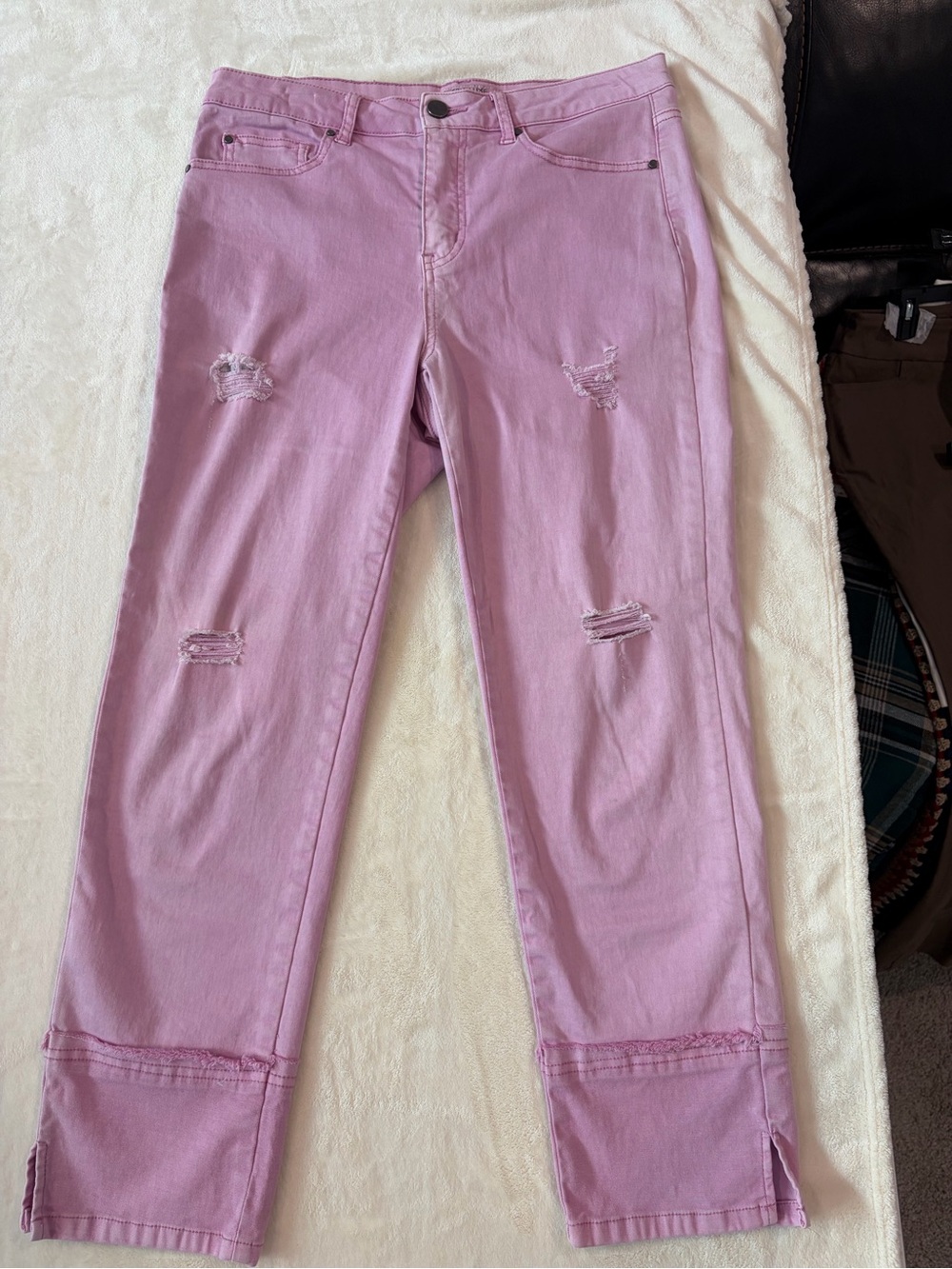 Tru Luxe Jeans Pastel Lavender Straight Leg Jeans